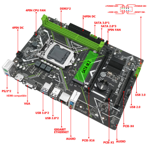 Placa-mãe lga 1155 b75 suporte processadores intel i3/i5/i7 ddr3 16g desktop com hdmi vga usb2.0 usb3.0