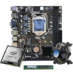 Kit I3 3220 +placa Mãe H61 1155 + 8gb Ddr3 +cooler Cor Preto